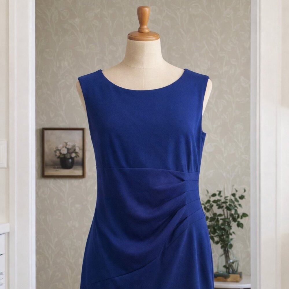 Donna Morgan Royal Cobalt Blue Sheath Dress